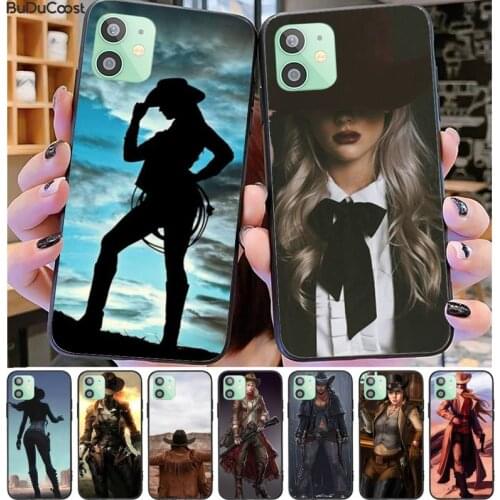 Hrmes western cowboy girl black Phone Case Hull for iphone 11 Pro11 Pro Max X XS XR XS MAX 8plus 7 6splus 5s se 7plus case