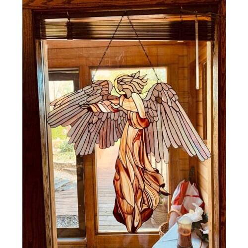 Decorative Hanging Angel Ornament for Outdoor Garden Home Patio Yard Backyard Decoration 30x29cm