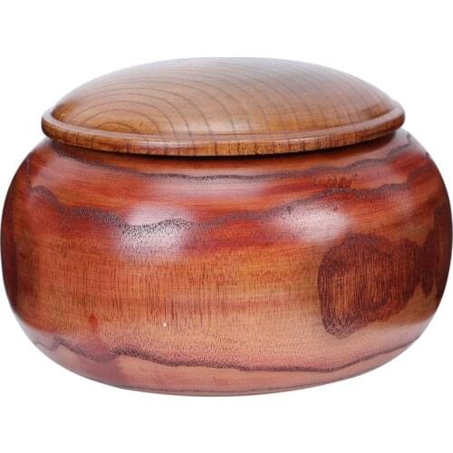 Wooden Go Chess Pieces Storage Pot Chess Stones Can Weiqi Pieces Chess Storage Bowls Tank Holder Container