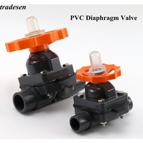OD 20~110mm UPVC Gate Diaphragm Valve Aquarium Tank Irrigation Adapter Garden Water Connectors Industrial Water Pipe Fittings
