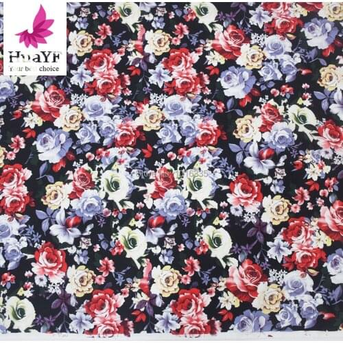 Hot Sale rose Pastoral floral Cotton Fabric DIY Childrens Wear Cloth Make Bedding Quilt Decoration Home