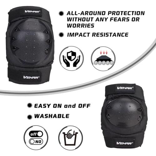 Protective Gear Set for Youth/Adult Knee Pads Elbow Pads for Skateboarding Roller Skating Inline Skate Cycling Bike Scootering 4