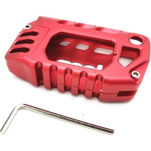 Red Aluminum Key Case Cover Shell for Jeep Wrangler JL JT Gladiator 2018-2020