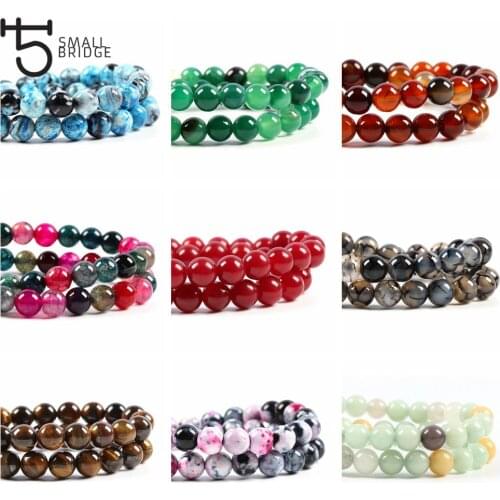 6 8 10mm Pure Natural Stone Beads for jewelry making Bracelet Diy Accessories Semi-precious Round spacer Stone Beads Wholesale