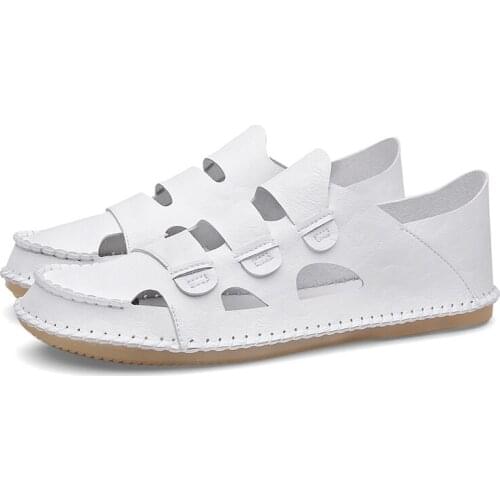 Hollow mens beach masculina outdoor s size flat luxury shoes dress summer 44 slippers gladiator sandalia man sandal sport men