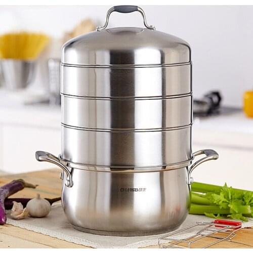 Genuine 304 stainless steel 26cm three layer multilayer steamer steamer drawer bottom pot cooker general in Germany