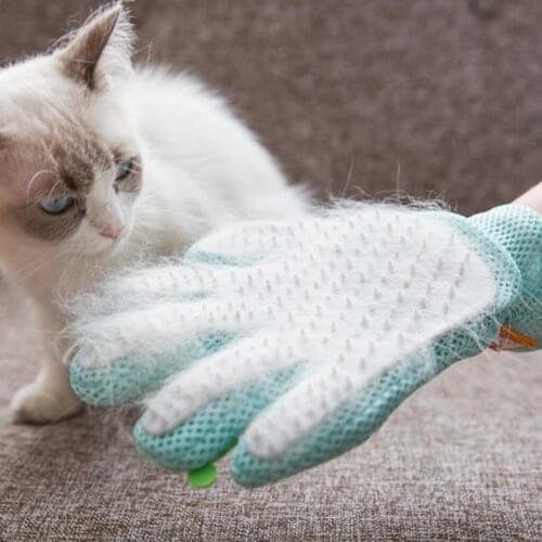 Pet Grooming Glove Cats Wool Pet Hair Cleaning Brush Comb Glove Effective Deshedding Back Glove Pet Supplies for Cat Dog