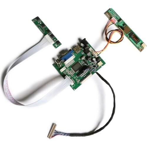 Fit HT15X33/HT14X11/HT14X12/HT14X13 LVDS 20-Pin controller drive board DIY kit 1-CCFL VGA+2AV 1024*768 matrix LCD display