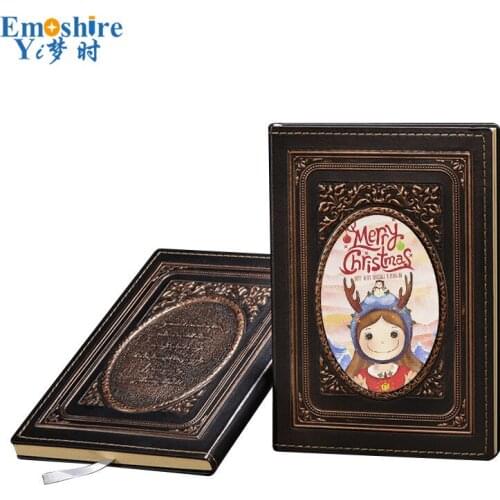 Christmas Cover PU A5 Notebook Memo Pad Notepad Travel Souvenirs Book for School Office Supplies N321