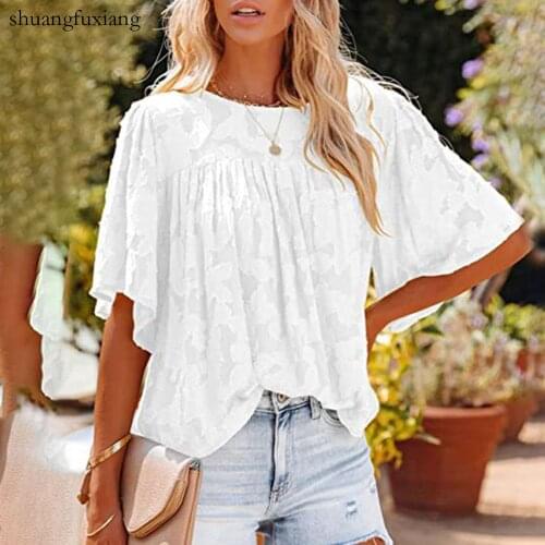 Shuangfuxiang Short Sleeve Shirts For Women