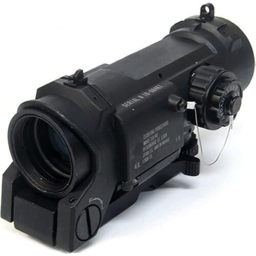 Tactical DR 1x-4x Magnifier Dual Role Optic Rifle Hunting Scope 4x32 Illuminated Mil-Dot Scope Fit 20mm Weaver Picatinny Rail