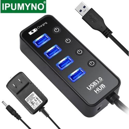 USB HUB 3.0 4 7 Port Smart Phone Charger Multi For Ipad MacBook Pro Computer PC Notebook Laptop Accessories With Power Adapter