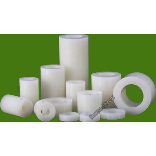 100 PCS M8 Insulated Column Plastic Sleeve ABS Cushion High Column Washer Pillar Spacer Plastic Tube Isolation Washer,Pipe