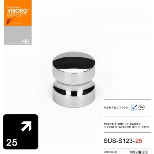 4 pieces)VIBORG Deluxe 25mm Solid SUS304 Stainless Steel Cabinet Cupboard Door Handles Drawer Pulls Handle Knobs SUS-S123