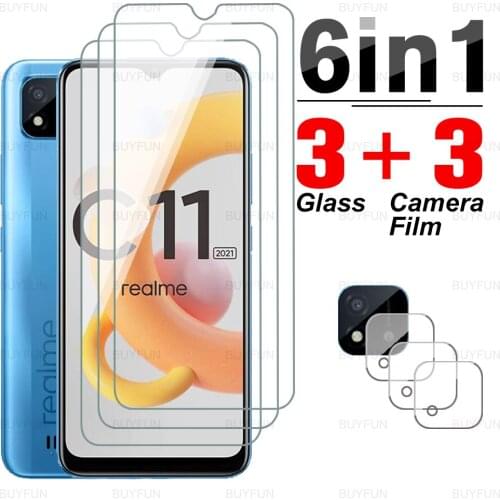 6in1 Camera Lens Film For Realme C11 2021 6.52inch HD Front Tempered Glass for oppo realme realmy c11 safety screen protector