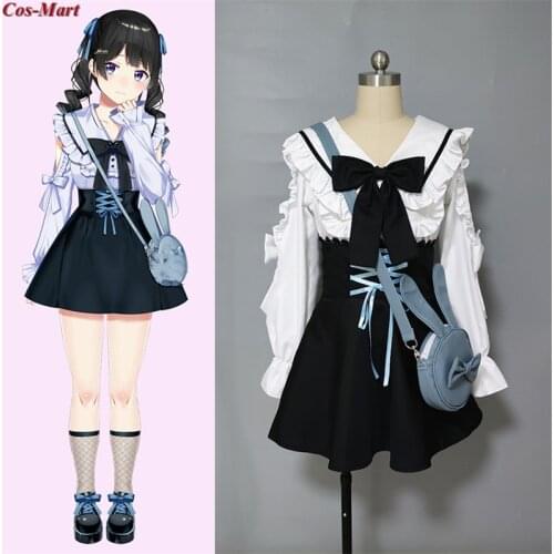 Anime YouTuber Tsukino Mito Cosplay Costume Cute Elegant Daily Wear Uniform Unisex Activity Party Role Play Clothing Custom-Make