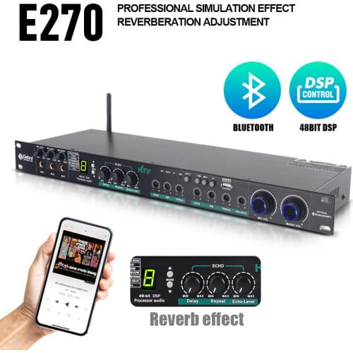 Debra E-270 24 Bit DSP Professional Audio Digital Processor With Bluetooth For Karaoke Sound Audio Effect System
