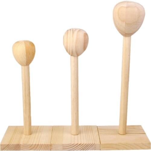 Wooden Hair Wig Hairpiece Display Stand Holder For 1/3 SD DOD BJD Dolls