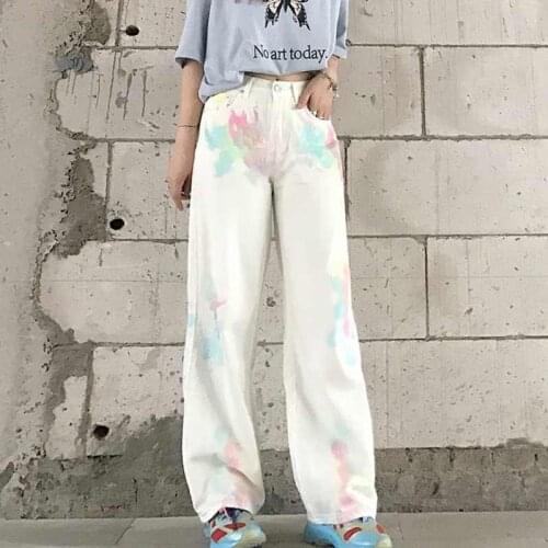 Boyfriend Jeans Casual Women Pants 5XL Plus Size White Loose High Waist Wide Leg Womens Jeans Long Denim Straight Trousers PO015