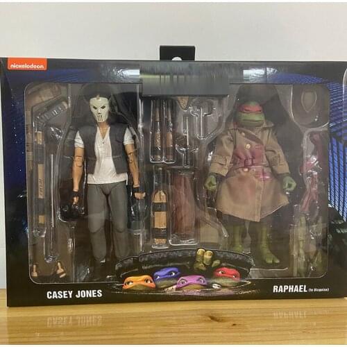 Bebop Rocksteady Casey Jones & Raphael Action Figure Toys Turtles NECA Anime Figure Toys Doll 2PCS/Set