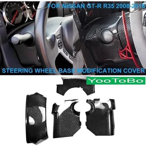 LHD Real Carbon Fiber Rear Row Armrest Box Cover Trim Sticker Decorative Panel For Nissan GTR GT-R R35 2008-2016