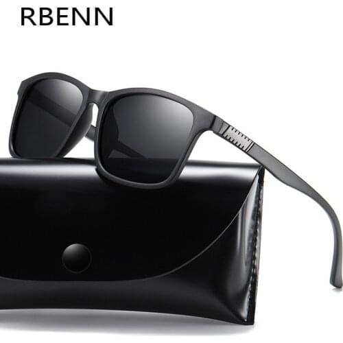 RBENN 2020 New Brand Designer Sunglasses Men Polarized TR90 Frame Night Vision Driving Sun Glasses UV400 with Gift Packing