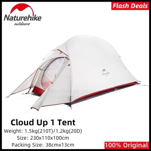 Naturehike New Camping Tent Upgraded Waterproof Outdoor Hiking Tent 20D 210T Nylon Backpacking Ultralight Tents With FREE Mat