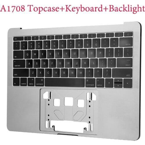 New A1708 Topcase For Macbook Retina Pro 13'' A1708 Top case US UK RU France ES Keyboard with Backlight 2016 2017