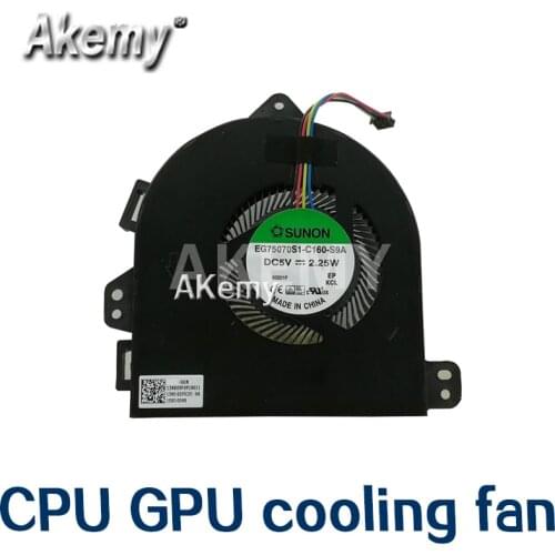 New original CPU GPU cooling fan For Asus G701V G701VO G701VIK FAN COOLER DC5V 2.25W EG75070S1-C160-S9A C170-S9A