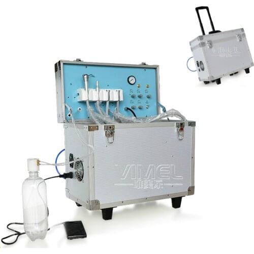 Portable Dental Unit with air compressor Mobile Dental Turbine equipment