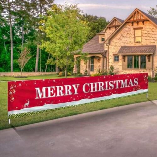Christmas Decoration Festive Banner Merry Christmas Banner Large Xmas Sign Huge Xmas House Home Outdoor Party