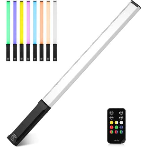 IN CZ RGB Handheld LED Light Wand Rechargeable Photography Light Stick 12Brightness Levels 1000 Lumens 3200-5600K Remote Control