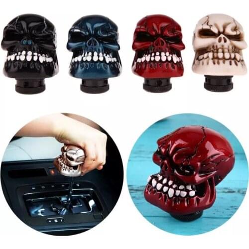 Skull Head Stick Manual Shift Knob Lever Modified Shifter Gear 8MM/100MM/12MM Adapters Car Styling Shift Knob Adapter