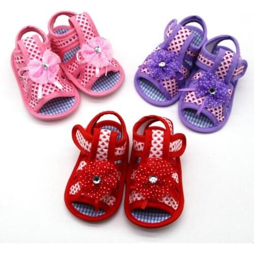 Girls Sandals Summer Newborn Baby Shoes Flowers Soft Sole Outdoor Beach Sandals Toddler Shoes For Girls Sneakers