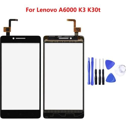 Touchscreen Front Panel For Lenovo A6000 K3 K30t 5" Touch Screen Sensor Digitizer LCD Display Outer Glass Lens Replacement