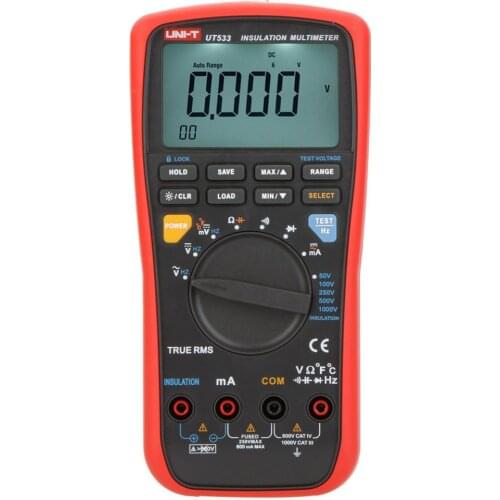 UNI-T Original UT533 Insulation Resistance Tester Earth Resistance True RMS 2in1 AC DC 50-1000V 1Gohm Megohmmeter Voltmeter