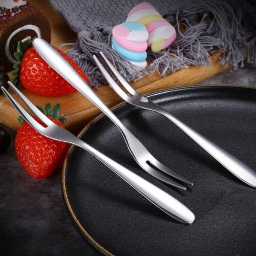 Aperitif Fruit Fork 304 Stainless Steel Dessert Fork Dinnerware Set Table Utensils Cake Fork Sets Picks Tableware Accessories