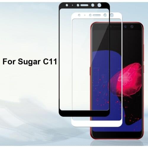 For Sugar C11 High Quality Explosion-proof Tempered Glass Full Cover Screen Protector Film SugarC11 White Black Color Glass Film
