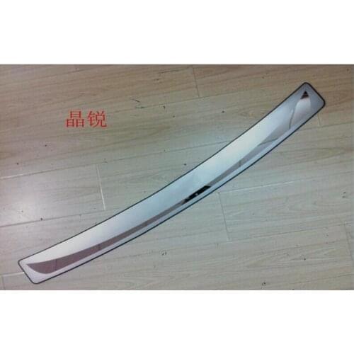 Stainless Steel Protective Pad On The Rear Trunk Trim Lid Threshold rear door sill For Skoda Fabia 2015 car-styling