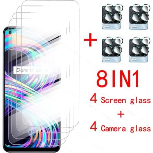 For OPPO Realme 8 Glass Screen Protectors On Realmi 7 pro 6i 6 i 7i 5 8 Pro Protective Tempered Camera Len Glass Film Realme8