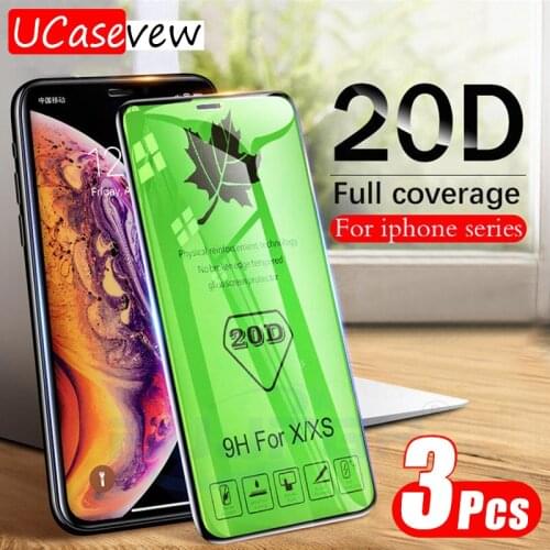 20D Full Cover Protective Glass Screen Protector For iPhone 8 X XS Max XR Tempered Glass For iPhone 11 Pro Screen Protector Film