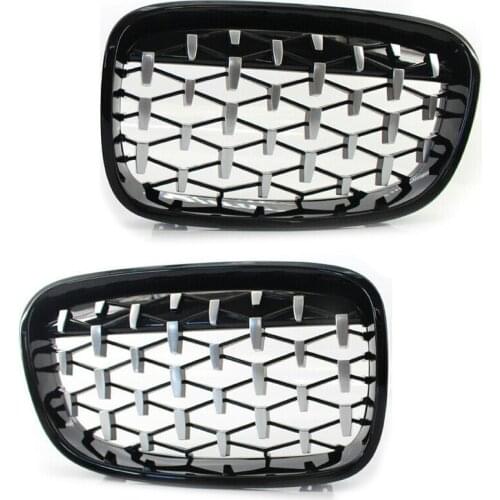 1Pair Black Front Bumper Cover Grille Grill 51137262119 51137239021 Fit For BMW 1 Series F20 5-door F21 2012 2013 2014 2015