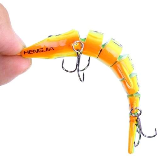 1PCS 6 Segment Bionic Trolling Fishing Hard Bait 11cm Artificial Multi-Section Minnow Wobblers for CrankBait Bass Fishing Tackle