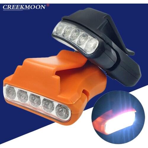 5 LED Head Cap Hat Lamp Light Headlamp Torch Hiking Cycling Flash Lights Outdoor Riding Super Bright Clip on Night Fishing
