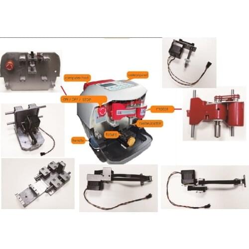 V8/X6 Machine Accessories Motor Axis Cutter XYZ Sensor and Tranmission Parts For V8 Key Cutting Machine