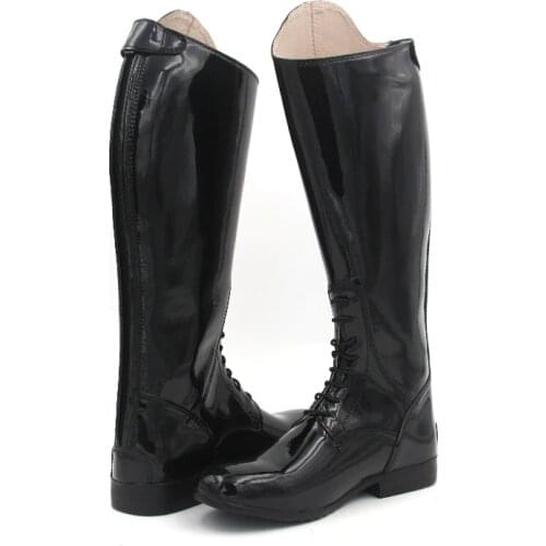 Horse Riding Boots Patent Leather Cow Leather Lining Sole Dressage boots Equestrian Boots High Quality Shoes Halters Customized