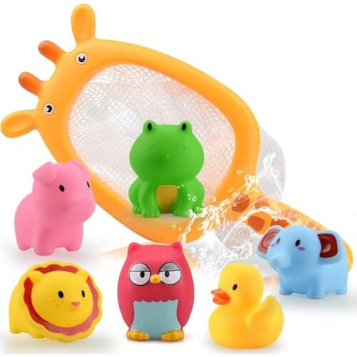 Baby Mesh Fish Bath Bathtub Toys Set Suction Bathroom Bath Toy Stuff Net Baby Kids Bath Bathtub Toy Swimming Bath Games Kids