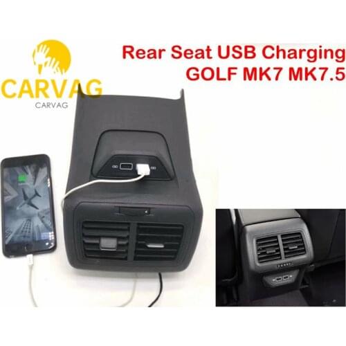 FOR LHD Golf 7 7.5 MK7 MK7.5 Rear Seat double USB Charging