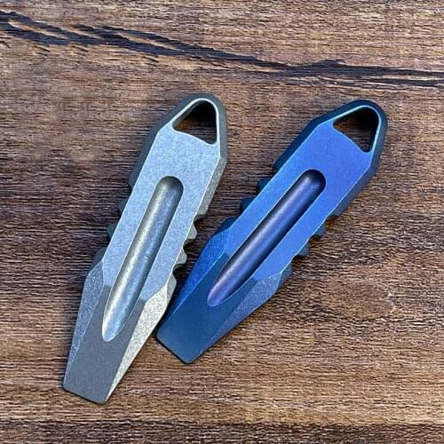 EDC Titanium Alloy Small Crowbar EDC Portable Multi-Tool Screwdriver Keychain Pendant