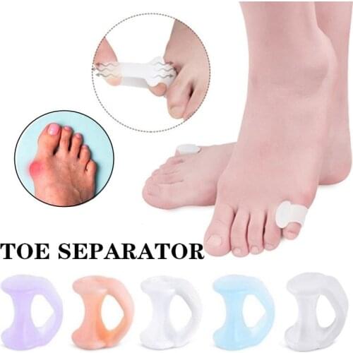 Daily Silicone Toe Separator Relieve Toe Pain Foot Care Valgus Correctors Bunion Hallux Orthopedic Little Toe Thumb Separators